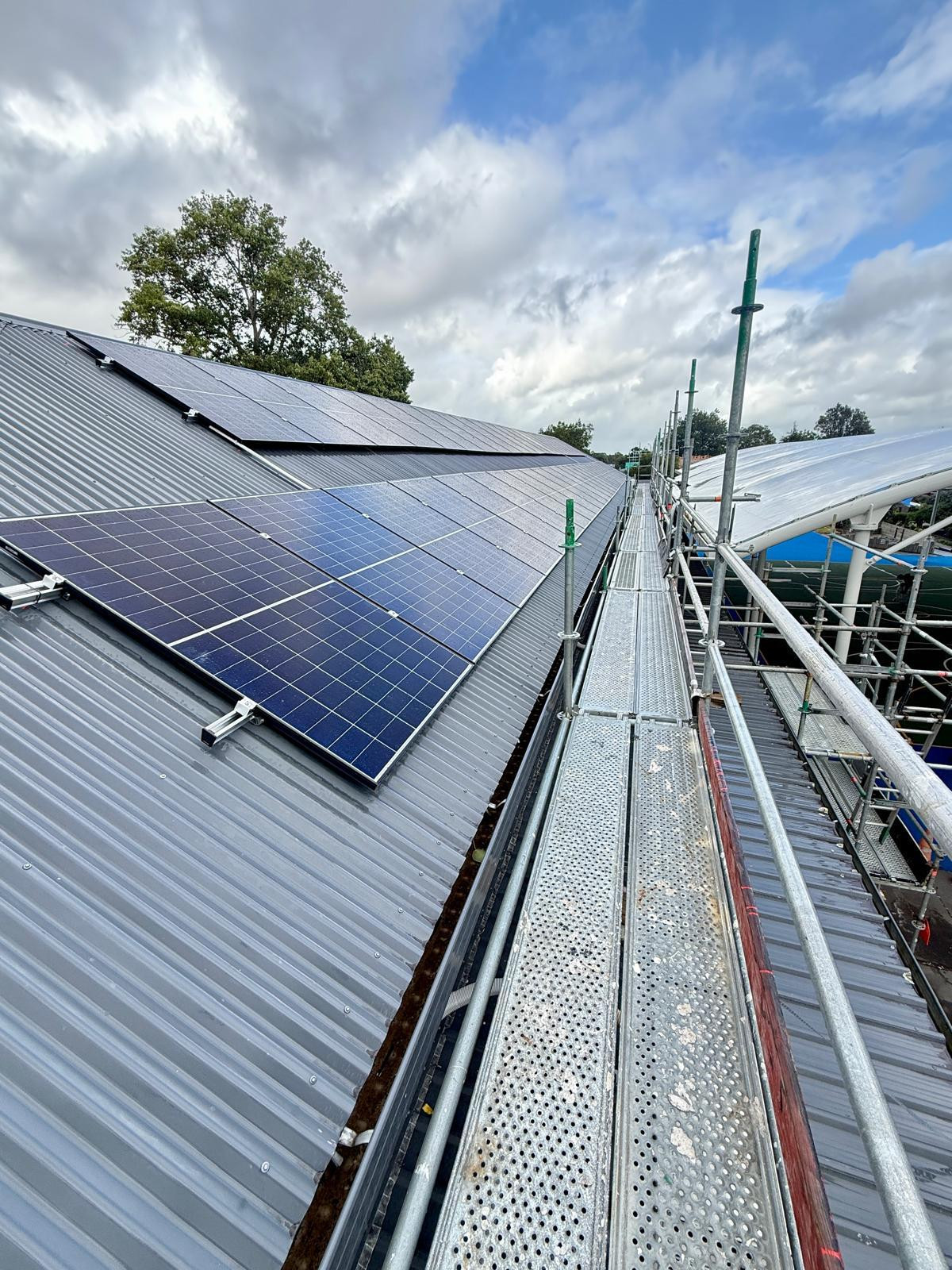 scaffolding for solar installation